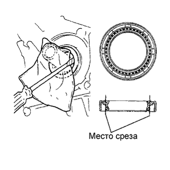 COROLLA, AURIS. ZZE150 ZRE151,152 NDE150.Механическая Часть Двигателя 2Zr-Fe.Двигатель.Передний Сальник Коленчатого Вала  Снятие