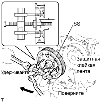 COROLLA, AURIS. ZZE150 ZRE151,152 NDE150.Механическая Часть Двигателя 2Zr-Fe.Двигатель.Передний Сальник Коленчатого Вала  Снятие