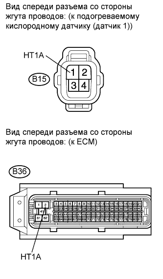 COROLLA, AURIS. ZZE150 ZRE151,152 NDE150.Система Управления Двигателем 4Zz-Fe.Система Sfi.
Dtc
  P0135  Неисправность Цепи Подогревателя Кислородного Датчика (A/F) (Ряд 1, Датчик 1)
