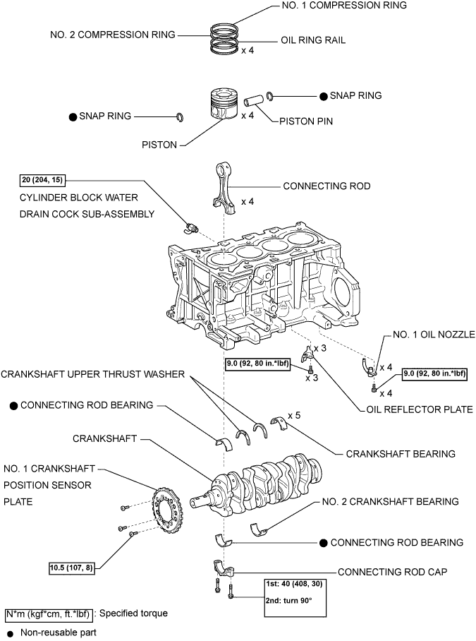 COROLLA, AURIS. ZZE150 ZRE151,152 NDE150.Механическая Часть Двигателя 1Ad-Ftv.Двигатель.Блок Цилиндров  Узлы И Детали