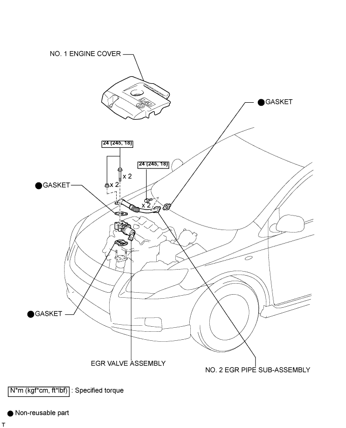 COROLLA, AURIS. ZZE150 ZRE151,152 NDE150.Система Снижения Токсичности Отработавших Газов 1Ad-Ftv.Система Снижения Токсичности Отработавших Газов.Клапан Рог  Узлы И Детали
