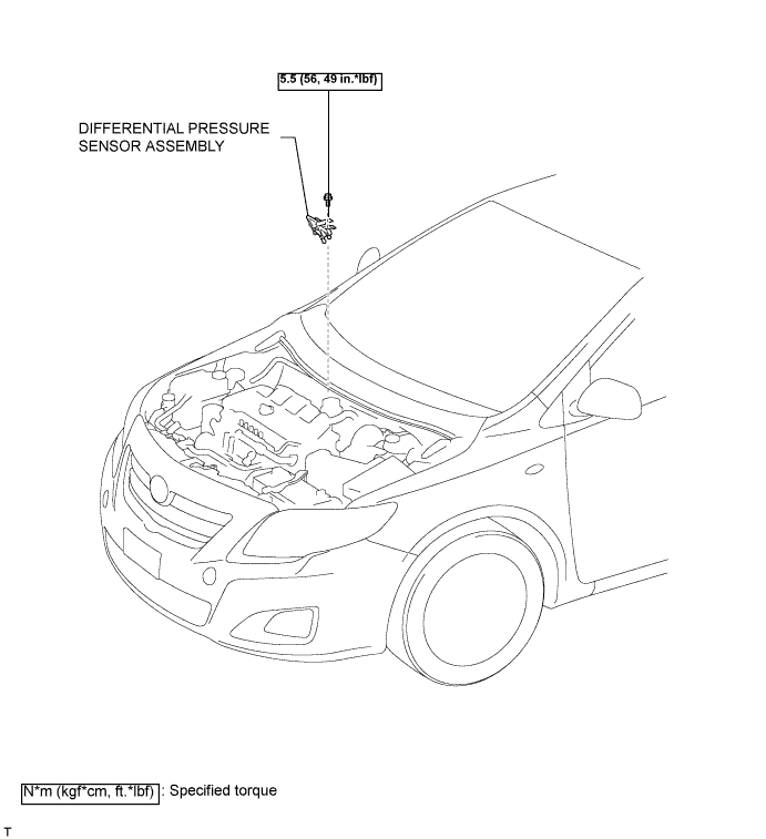 COROLLA, AURIS. ZZE150 ZRE151,152 NDE150.Система Снижения Токсичности Отработавших Газов 1Ad-Ftv.Система Снижения Токсичности Отработавших Газов.Дифференциальный Датчик Давления (Для Dpf) Узлы И Детали