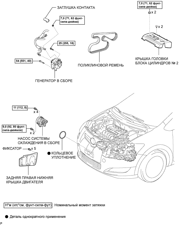 COROLLA, AURIS. ZZE150 ZRE151,152 NDE150.Система Охлаждения 4Zz-Fe.Система Охлаждения.Насос Системы Охлаждения  Узлы И Детали