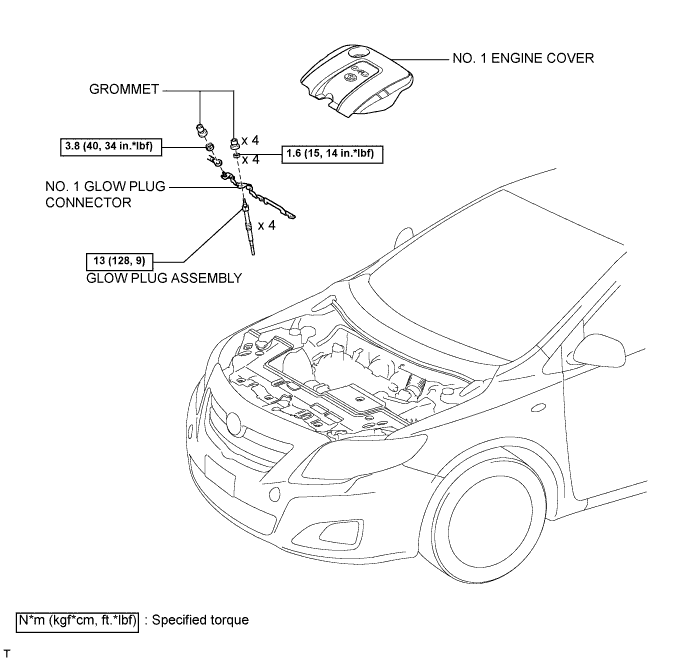 COROLLA, AURIS. ZZE150 ZRE151,152 NDE150.Система Запуска 1Nd-Tv.Система Запуска.Свеча Накаливания  Узлы И Детали