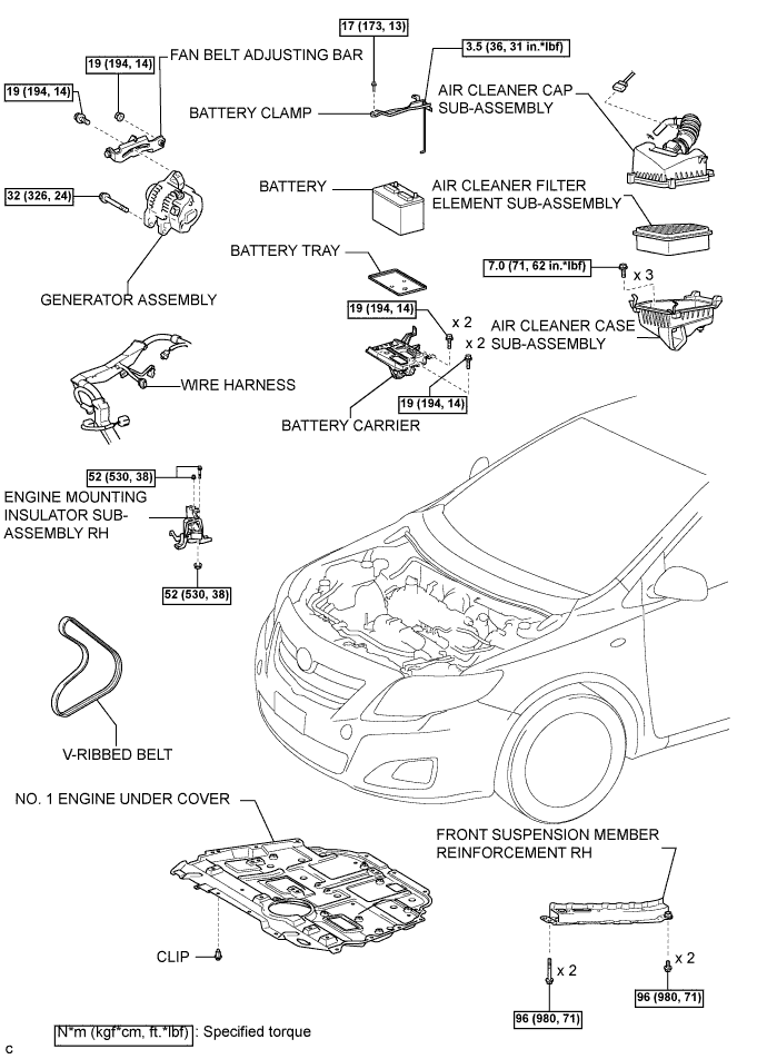 COROLLA, AURIS. ZZE150 ZRE151,152 NDE150.Механическая Часть Двигателя 1Nd-Tv.Двигатель.Прокладка Головки Блока Цилиндров Узлы И Детали