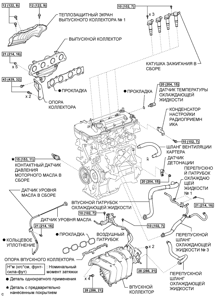 COROLLA, AURIS. ZZE150 ZRE151,152 NDE150.Механическая Часть Двигателя 1Zr-Fe.Двигатель.Двигатель В Сборе Узлы И Детали