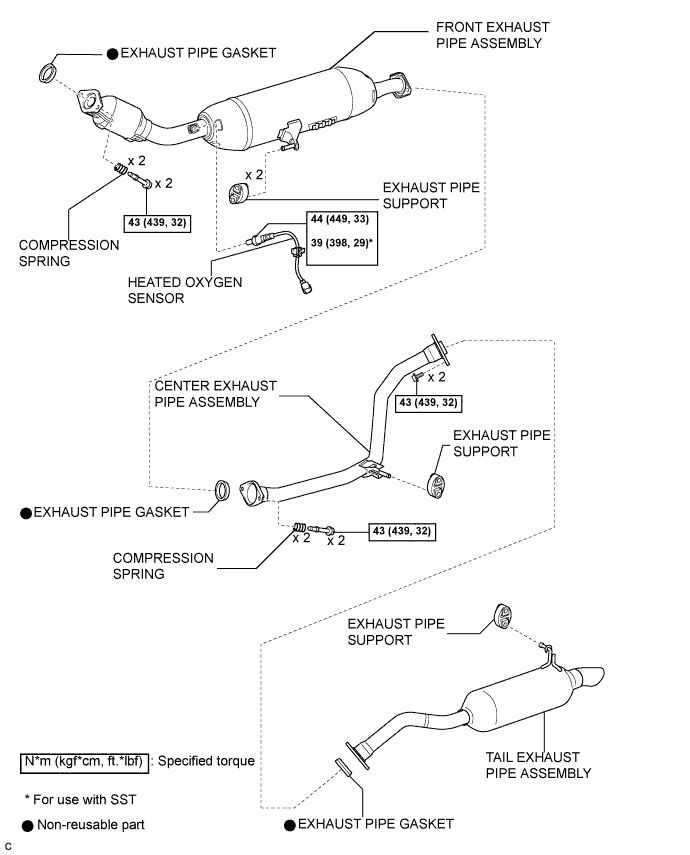 COROLLA, AURIS. ZZE150 ZRE151,152 NDE150.Система Выпуска 2Zr-Fe.Система Выпуска Отработавших Газов.Выпускная Труба  Узлы И Детали