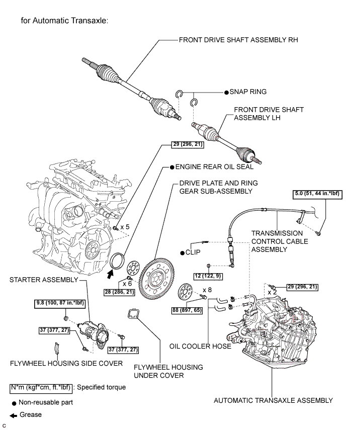 COROLLA, AURIS. ZZE150 ZRE151,152 NDE150.Механическая Часть Двигателя 2Zr-Fe.Двигатель.Задний Сальник Коленчатого Вала  Узлы И Детали