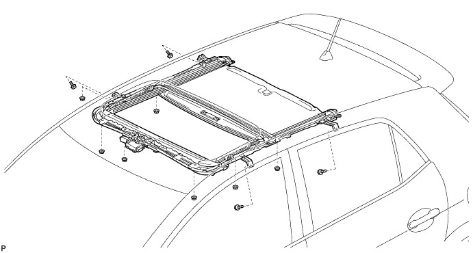 COROLLA, AURIS. ZZE150 ZRE151,152 NDE150.Люк.Система Люка.Кожух Люка (Для 5-Дверных Моделей С Кузовом Типа Хэтчбэк)  Установка