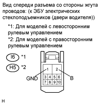 COROLLA, AURIS. ZZE150 ZRE151,152 NDE150.Ветровое Стекло Оконные Стекла.Система Управления Электрическими Стеклоподъемниками.Система Управления Электрическими Стеклоподъемниками  Цепь Электродвигателя Стеклоподъемника Двери Водителя
