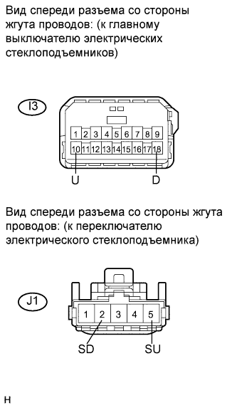 COROLLA, AURIS. ZZE150 ZRE151,152 NDE150.Ветровое Стекло Оконные Стекла.Система Управления Электрическими Стеклоподъемниками.Система Управления Электрическими Стеклоподъемниками  Цепь Главного Выключателя Электрических Стеклоподъемников