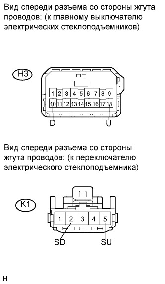 COROLLA, AURIS. ZZE150 ZRE151,152 NDE150.Ветровое Стекло Оконные Стекла.Система Управления Электрическими Стеклоподъемниками.Система Управления Электрическими Стеклоподъемниками  Цепь Главного Выключателя Электрических Стеклоподъемников