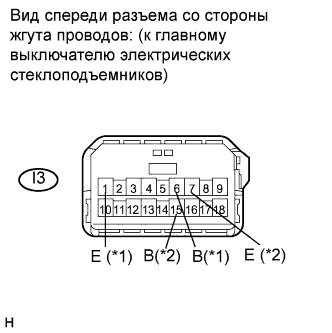 COROLLA, AURIS. ZZE150 ZRE151,152 NDE150.Ветровое Стекло Оконные Стекла.Система Управления Электрическими Стеклоподъемниками.Система Управления Электрическими Стеклоподъемниками  Цепь Главного Выключателя Электрических Стеклоподъемников