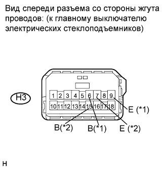 COROLLA, AURIS. ZZE150 ZRE151,152 NDE150.Ветровое Стекло Оконные Стекла.Система Управления Электрическими Стеклоподъемниками.Система Управления Электрическими Стеклоподъемниками  Цепь Главного Выключателя Электрических Стеклоподъемников