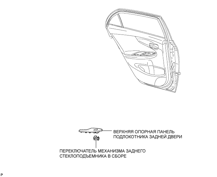 COROLLA, AURIS. ZZE150 ZRE151,152 NDE150.Ветровое Стекло Оконные Стекла.Система Управления Электрическими Стеклоподъемниками.Переключатель Электрического Стеклоподъемника Задней Двери (Для Моделей С Кузовом Типа Седан) Узлы И Детали
