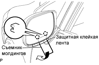 COROLLA, AURIS. ZZE150 ZRE151,152 NDE150.Зеркало.Система Зеркал С Электроприводом.Стекло Наружного Зеркала Заднего Вида (Для Моделей Производства Тмс С Кузовом Типа Хэтчбэк)  Снятие