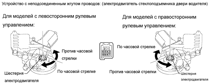 COROLLA, AURIS. ZZE150 ZRE151,152 NDE150.Ветровое Стекло Оконные Стекла.Система Управления Электрическими Стеклоподъемниками.Система Управления Электрическими Стеклоподъемниками Цепь Электродвигателя Стеклоподъемника Двери Водителя