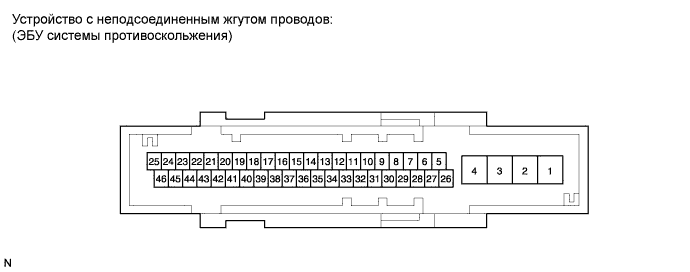 COROLLA, AURIS. ZZE150 ZRE151,152 NDE150.Управление Тормозами.Антиблокировочная Система Тормозов (Для Моделей Производства Тмс С Двигателем Серии Zr, 4Zz-Fe).Система Курсовой Устойчивости (Для Моделей Производства Тмс С Двигателем 1Ad-Ftv, 1Nd-Tv) Контакты Эбу