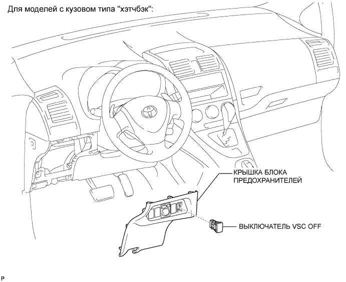 COROLLA, AURIS. ZZE150 ZRE151,152 NDE150.Управление Тормозами.Антиблокировочная Система Тормозов (Для Моделей Производства Тмс С Двигателем Серии Zr, 4Zz-Fe).Выключатель Vsc Off (Для Моделей С Vsc)  Узлы И Детали