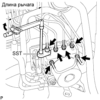 COROLLA, AURIS. ZZE150 ZRE151,152 NDE150.Управление Тормозами.Антиблокировочная Система Тормозов (Для Моделей Производства Тмс С Двигателем Серии Zr, 4Zz-Fe).Блок Управления Рабочими Цилиндрами Тормозов (Изготовитель – Tmuk, Tmmt, Без Vsc)  Установка