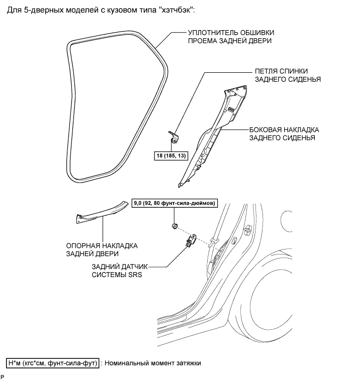 COROLLA, AURIS. ZZE150 ZRE151,152 NDE150.Дополнительная Система (Пассивной) Безопасности.Система Подушек Безопасности.Задний Датчик Системы Srs Узлы И Детали
