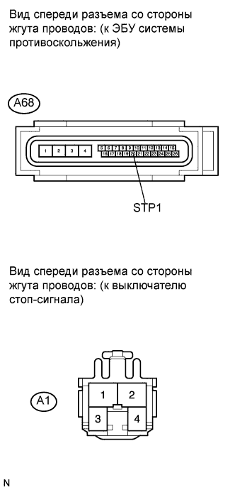 COROLLA, AURIS. ZZE150 ZRE151,152 NDE150.Управление Тормозами.Антиблокировочная Система Тормозов (Для Моделей Производства Тмс С Двигателем Серии Zr, 4Zz-Fe).
Dtc
  C1249/49  Обрыв В Цепи Выключателя Стоп-Сигналов
