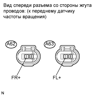COROLLA, AURIS. ZZE150 ZRE151,152 NDE150.Управление Тормозами.Антиблокировочная Система Тормозов (Для Моделей Производства Тмс С Двигателем Серии Zr, 4Zz-Fe).
Dtc
  C0200/31  Неисправность В Цепи Правого Переднего Датчика Частоты Вращения