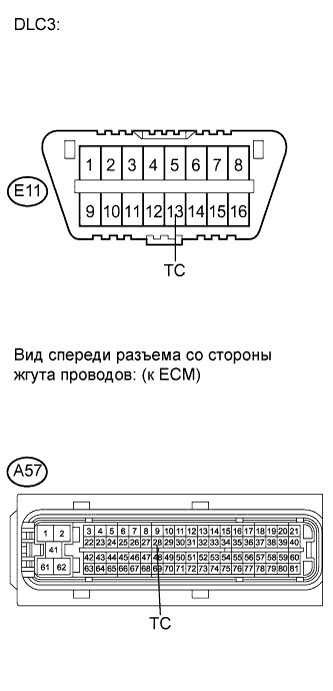 COROLLA, AURIS. ZZE150 ZRE151,152 NDE150.Управление Тормозами.Антиблокировочная Система Тормозов (Для Моделей Производства Тмс С Двигателем Серии Zr, 4Zz-Fe).Антиблокировочная Система Тормозов (Изготовление Tmuk, Tmmt)  Цепь Контактов Tc И Cg