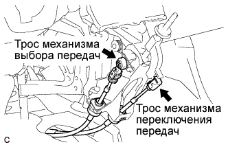 COROLLA, AURIS. ZZE150 ZRE151,152 NDE150.Механическая Трансмиссия C53.Система Механической Трансмиссии.Трос Механизма Переключения Передач (Для Моделей Производства Tmuk, Tmmt С Кузовом Типа Хэтчбэк)  Установка