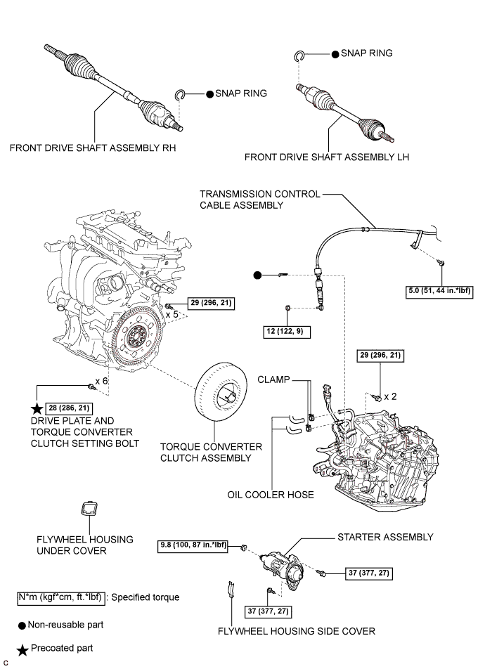 COROLLA, AURIS. ZZE150 ZRE151,152 NDE150.Автоматическая Трансмиссия U341E.Система Автоматической Трансмиссии.Автоматическая Трансмиссия В Блоке С Главной Передачей Узлы И Детали