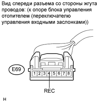 COROLLA, AURIS. ZZE150 ZRE151,152 NDE150.Кондиционирование Воздуха.Система Кондиционирования (Для Автоматического Кондиционера).Система Кондиционирования (Для Кондиционера С Ручным Управлением)  Цепь Серводвигателя Заслонки Рециркуляции Воздуха В Салоне