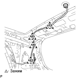 COROLLA, AURIS. ZZE150 ZRE151,152 NDE150.Аудиовизуальная Система.Аудио И Визуальная Система.Антенна Усилителя (Для 5-Дверной Модели С Кузовом Типа Хэтчбэк)  Установка