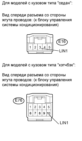 COROLLA, AURIS. ZZE150 ZRE151,152 NDE150.Кондиционирование Воздуха.Система Кондиционирования (Для Автоматического Кондиционера).Система Кондиционирования (Для Автоматического Кондиционера)  Цепь Шины Передачи Данных Lin