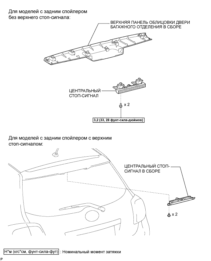COROLLA, AURIS. ZZE150 ZRE151,152 NDE150.Освещение.Система Освещения.Верхний Стоп-Сигнал В Сборе (Для Моделей С Кузовом Типа Хэтчбэк) Узлы И Детали