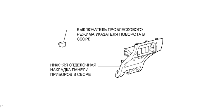 COROLLA, AURIS. ZZE150 ZRE151,152 NDE150.Освещение.Система Освещения.Выключатель Проблескового Режима Указателя Поворота В Сборе (Для Моделей С Кузовом Типа Седан И Левосторонним Рулевым Управлением) Узлы И Детали