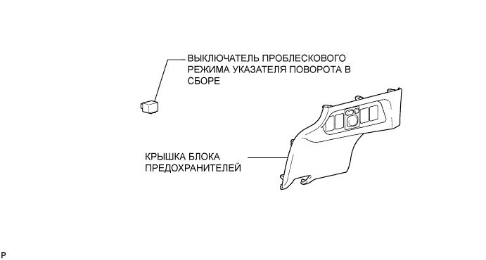 COROLLA, AURIS. ZZE150 ZRE151,152 NDE150.Освещение.Система Освещения.Выключатель Проблескового Режима Указателя Поворота В Сборе (Для Моделей С Кузовом Типа Хэтчбэк И Левосторонним Рулевым Управлением) Узлы И Детали