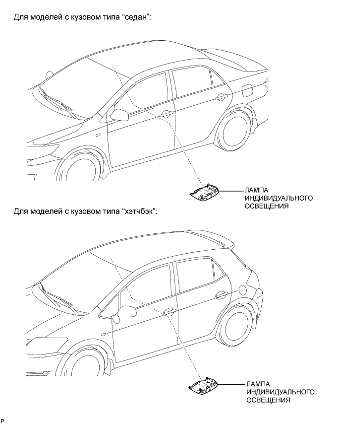 COROLLA, AURIS. ZZE150 ZRE151,152 NDE150.Освещение.Система Освещения.Лампа Индивидуального Освещения В Сборе  Узлы И Детали