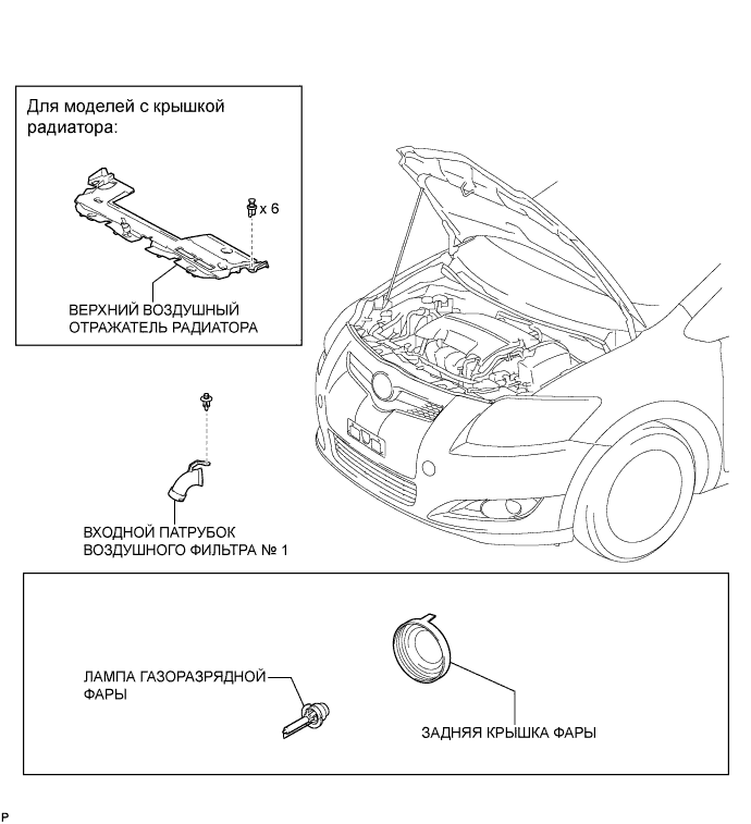 COROLLA, AURIS. ZZE150 ZRE151,152 NDE150.Освещение.Система Освещения.Газоразрядная Лампа Фары Высокой Интенсивности (Для Моделей С Кузовом Типа Хэтчбэк) Узлы И Детали