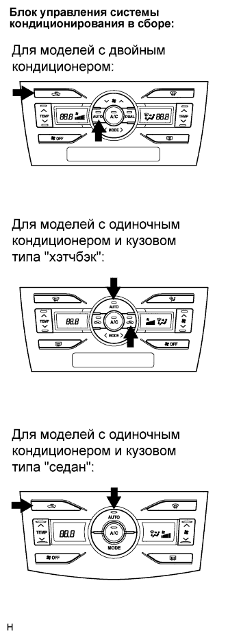 COROLLA, AURIS. ZZE150 ZRE151,152 NDE150.Кондиционирование Воздуха.Система Кондиционирования (Для Автоматического Кондиционера).Система Кондиционирования (Для Автоматического Кондиционера)  Порядок Проведения Активной Диагностики