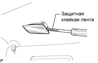 COROLLA, AURIS. ZZE150 ZRE151,152 NDE150.Освещение.Система Освещения.Лампа Аксессуарного Зеркала  Снятие