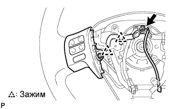 COROLLA, AURIS. ZZE150 ZRE151,152 NDE150.Аудиовизуальная Система.Аудио И Визуальная Система.Выключатели На Рулевом Колесе (Изготовитель – Tmc)  Снятие