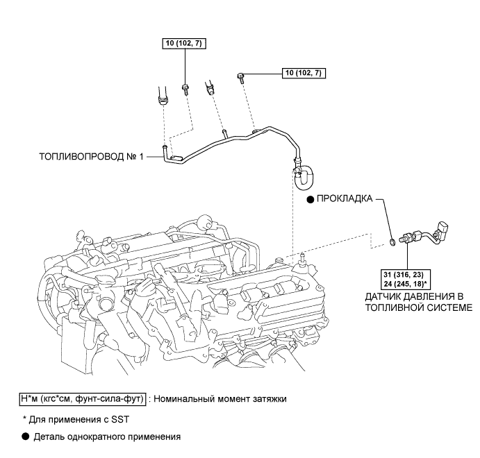 Lexus GS450h GWS191.Топливная Система 2Gr-Fse.Топливная Система.Датчик Давления В Топливной Системе  Узлы И Детали