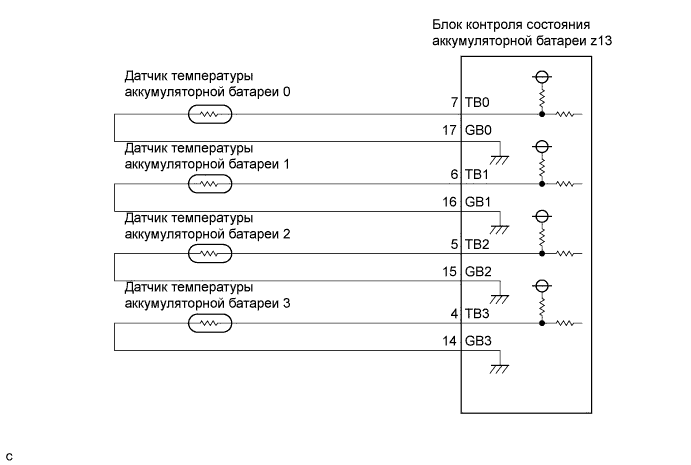 Lexus GS450h GWS191.Управление Зарядкой Аккумуляторной Батареи Гибридной Системы.Аккумуляторная Батарея Гибридной Системы.
Dtc
  P0A9D-123  Слабый Ток В Цепи Датчика Температуры A Аккумуляторной Батареи Гибридной Системы