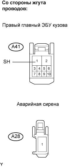 Lexus GS450h GWS191.Устройства Противоугонной Системы.Противоугонная Система (С Датчиком Проникновения).Противоугонная Система (Без Датчика Проникновения)  Цепь Аварийной Сирены (Звуковой Сигнализации)