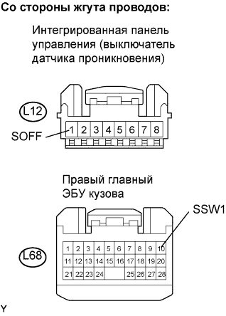 Lexus GS450h GWS191.Устройства Противоугонной Системы.Противоугонная Система (С Датчиком Проникновения).Противоугонная Система (С Датчиком Проникновения)  Цепь Выключателя Датчика Проникновения