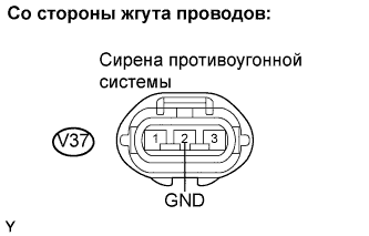 Lexus GS450h GWS191.Устройства Противоугонной Системы.Противоугонная Система (С Датчиком Проникновения).Противоугонная Система (С Датчиком Проникновения)  Цепь Сирены Противоугонной Системы