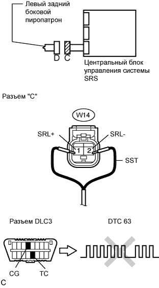 Lexus GS450h GWS191.Дополнительная Система (Пассивной) Безопасности.Система Подушек Безопасности.
Dtc
  B1855/63  Короткое Замыкание В Цепи Левого Заднего Бокового Пиропатрона