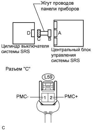 Lexus GS450h GWS191.Дополнительная Система (Пассивной) Безопасности.Система Подушек Безопасности.Система Подушек Безопасности  Неисправна Контрольная Лампа Выключения Передней Подушки Безопасности Пассажира