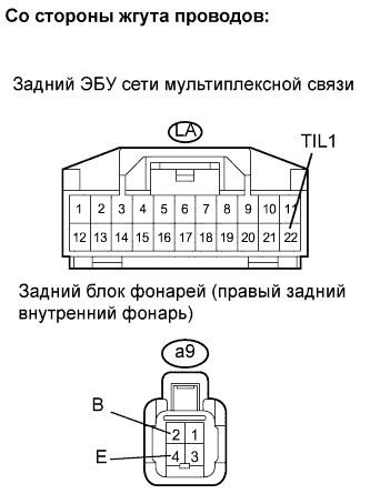 Lexus GS450h GWS191.Освещение.Система Освещения.Система Освещения  Цепь Задних Фонарей