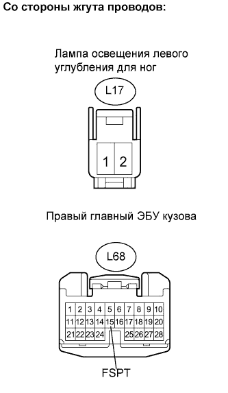 Lexus GS450h GWS191.Освещение.Система Освещения.Система Освещения  Цепь Освещения Подножки